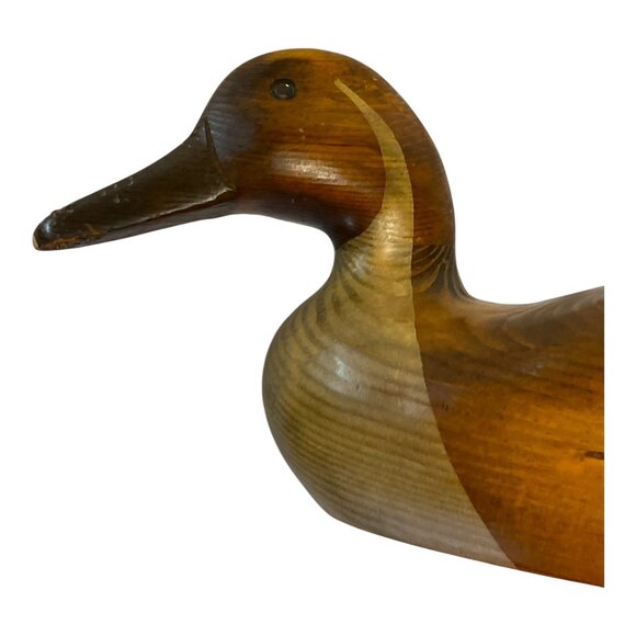 Vintage Wooden Duck Decoy – Hand-Carved by Creations by Branford – Rustic Folk A - Picture 2 of 9